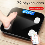 Smart Bathroom Body Weight Scale Withbody Composition Monitor Withbluetooth Sync Data And Fiess App
