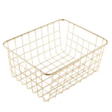 Baskets, Gold 2 Pack Wire Basket, Organizing Storage Crafts Decor Kitchen (Gold )