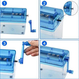 A6 Mini Hand Shredder Paper Strip Cross Cut Desktop Micros Manual Crank File Small Cutter hine Document Tool Office