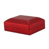 LED Lighted Necklace Box Rubber + Plush Pendant Case for Jewelry Display Wedding 's Day Gift (Red)