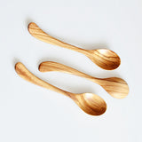 6 Pcs Olive Wood Spoon Set Wooden Soup Spoons Coffee Tea Stirring Serving Utensils For Kitchen Mixing Cooking