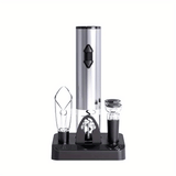 1pc 6pcs 6-in-1 Automatic Electric Wine Bottle Opener Set - Battery Operated, Stainless Steel