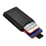 Mobile Phone Bag Belt Loop Holster Case Universal PU Leather Pouch Cases For 6.7-7.2inch Double-layer Flip Protective Cover