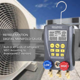 Vacuum Pressure Refrigeration HVAC Temperature Tester Digital Manifold Gauge Meter