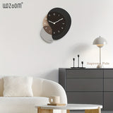 1pc Punch-free Nordic Light Luxury Clock, Simple Fashion Wall Clock, Living Room Creative Household Wall Clock