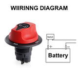 DaierTek 50A 100A 200A 300A 12V Car Battery Disconnect Cut Off Isolator Switch For RV Motorcycle Truck