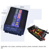 NEW Voltage Converter DC 12V 24V To AC 220V 1000W 2000W Power Pure Sine Wave Car Solar Energy Inverter