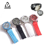 CRUSHER Portable Manual Tobacco Grinder Watch Zinc Alloy Dry Herb Spice Herbal Crusher Grinders for Smoking Accessories