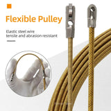 25/30m Universal Wire Threading Spring High Elasticity Rope Pulg Device With Pulley Electricians Cable Running Puller