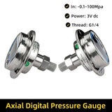 Water Liquid Vacuum Precision Axial Digital Pressure Gauge Mpa Psi Bar Stainless Steel Back Connection