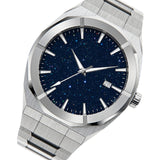 Matte Star Dust Dial Black Watch Full Stainless Steel Strap High Quality Luxury Frosted Japanese Miyota Quartz Watches for Men