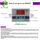 XH-W3001 Microcomputer Digital Controller Thermostat Intelligent Electronic Temperature Control Switch 12/24/220V