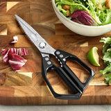 110-layer Damascus Scissors 58-62 HRC Stainless Steel Kitchen with Black Aluminium Alloy Handle New