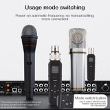 Microphone Wired to Xlr Transmitter and Receiver UHF Wireless Mic System for Audio Mixer Speaker Amplifier Automatic