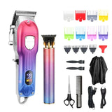 New JM-2024 Hair Clippers with LCD Digital Display Barber for Men Oil Head Carving Electric Pushing Scissors