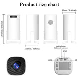 P30 Movie Projector - 4K Decoding, 1080P Resolution, WiFi6 & BT5.4, Android 11, 180° Rotatable for Home Theater