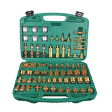 77PC Automobile air detection plugging tool European and American version detection detection all copper plugging joint set