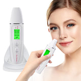 LCD Digital Tester Moisture&Oil Test Meter Analyzer Fluorescent Agent Detector For Forehead Cheek Skin Care