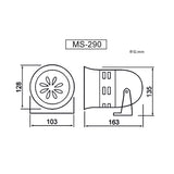AC220V 130dB MS-290 Mini Plastic Industrial Alarm Sound Motor Siren