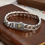 S925 Hip Hop Tank Chain Cuban Bracelet