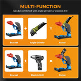 2 in 1 Electric Drill & Angle Grinder Fixed Universal Bracket - Polishing Conversion, Cutting Table Support Power Tool.