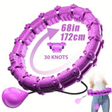 1pc Adjustable Smart Fitness Hoop For Effective Weight Loss With Detachable Knots