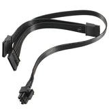 2Pcs 6 Pin To 3X SATA Driver Power Cable For EVGA Supernova 650 750 850 1000 1600 2000 G2 G3 P2 T2 GS