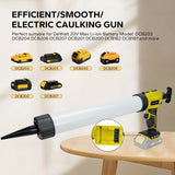 Sausage Caulking Cordless Caulk 4-Speeds Electric Extruder Seam Filg Gun for 20V Battery (No Battery)