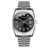 Fashion Diamond Men's Steel Strap Watch