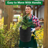 Flap,4Pcs Plant Grow Bags Nonwoven With Sturdy Handle,Garden Pots Vegetable Potato Bag