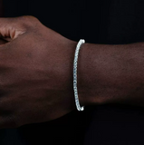 Full Diamond Female Fashion Hip Hop Diamond Silver Bracelet In Europe And America