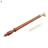 1PCS Sandalwood Handle Embroidery Hook Embroidery Cross Stitch Craft Kit French Crochet For DIY Sewing Knitting With 3 Needles