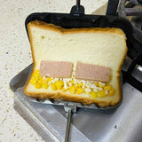 1pc Toast Griddle, Sandwich Mold Griddle, Mini Double Sided Frying Pan, Breakfast Pot, Sandwich Baking Pan