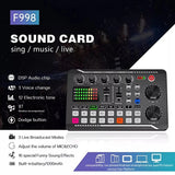 Suspension Kit Sound Card & Mic Bracket Set F998 Live Soundcard BM800 Microphone Pop Filter Boom Arm