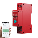 Tuya WiFi Intelligent Circuit Breaker Single Phase Digital Display Metering Switch Voltage Current Protective Device Compatible