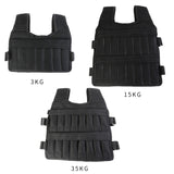 3/15/35kg Adjustable Weight Jacket Weighted Exercise Vest for Running Training Workout Jogging Walking