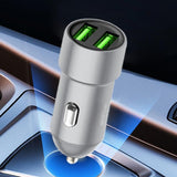 3.4A Fast Charging Adapter Metal Car Safe Auto Charger For Daily Life Business Trip