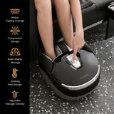 Electric Foot Massager with Deep Vibration, Heating, Rolling, Kneading, and Air Compression. Health Gift. Black