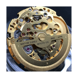 Gold 8N24 Mechanical Miyota 21 Jewels Skeleton Automatic Movement