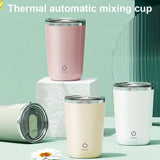 1pc Rechargeable Stainless Steel Automatic Stirring Cup for Coffee, Milk, and Tea