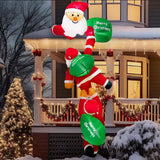 Christmas Decorations, Climbing Santa Iatable with Built-in LED Lights for Holiday Yard Wall Garden Window Decorations