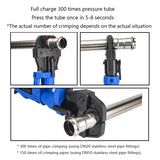 PZ-1550 rechargeable pressure pipe pliers gas pipe electric thin-walled stainless steel pipe hand-held electric hydraulic pliers