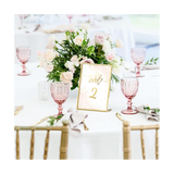 10PCS Acrylic Gold Frame, Slanted Back Sign Holder for Wedding Table Card Restaurant Signs Photos