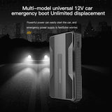 12V 600A Peak Current Car Jump Starter for 2.0L Small Vehicles Emergency Power Bank with Usb Port Phone Charging Led Flashlight