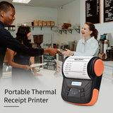 Portable 80mm Wireless Bluetooth Thermal Receipt Printer - Compatible with Android/iOS/Windows Systems