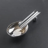 Mini Spoon Tray Stainless Steel Pocket Cigarette Ashtray Stand Ash Slot Single Tobacco Cigar Holder Gift