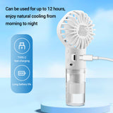 4 Speed Humidification Portable Handheld Fan,Water Spray Mist Fan,Student Dormitory Mini Fan Coog Tools