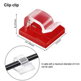 50PCS Adhesive Clips Clear Outdoor Management Wire Organizer Cord Holder for Under Desk Car Wall TV Cable