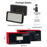 3200K-6500K Camera Light LED Video Light Fill Light Vlog Light Conference Lighting for Photography with Ballhead