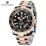 PAGANI DESIGN New Men's Automatic Mechanical Watches Waterproof 100M Luxury Sapphire Stainless Steel GMT Watch Men Reloj Hombre